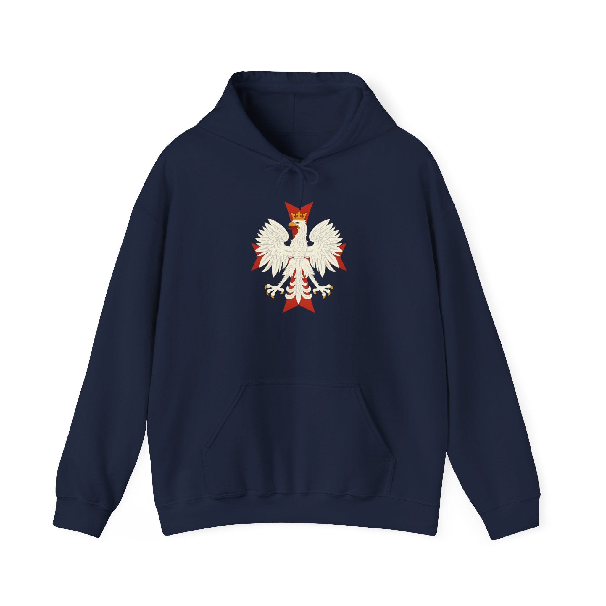 Polish Eagle Cross Pull Over Hoodie Sweatshirt