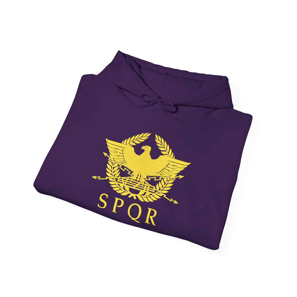 Roman SPQR Eagle Graphic Pull Over Hoodie Sweatshirt