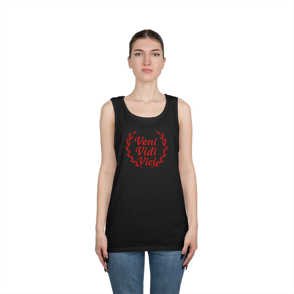 Veni Vidi Vici Light Red Design Unisex Heavy Cotton Tank Top