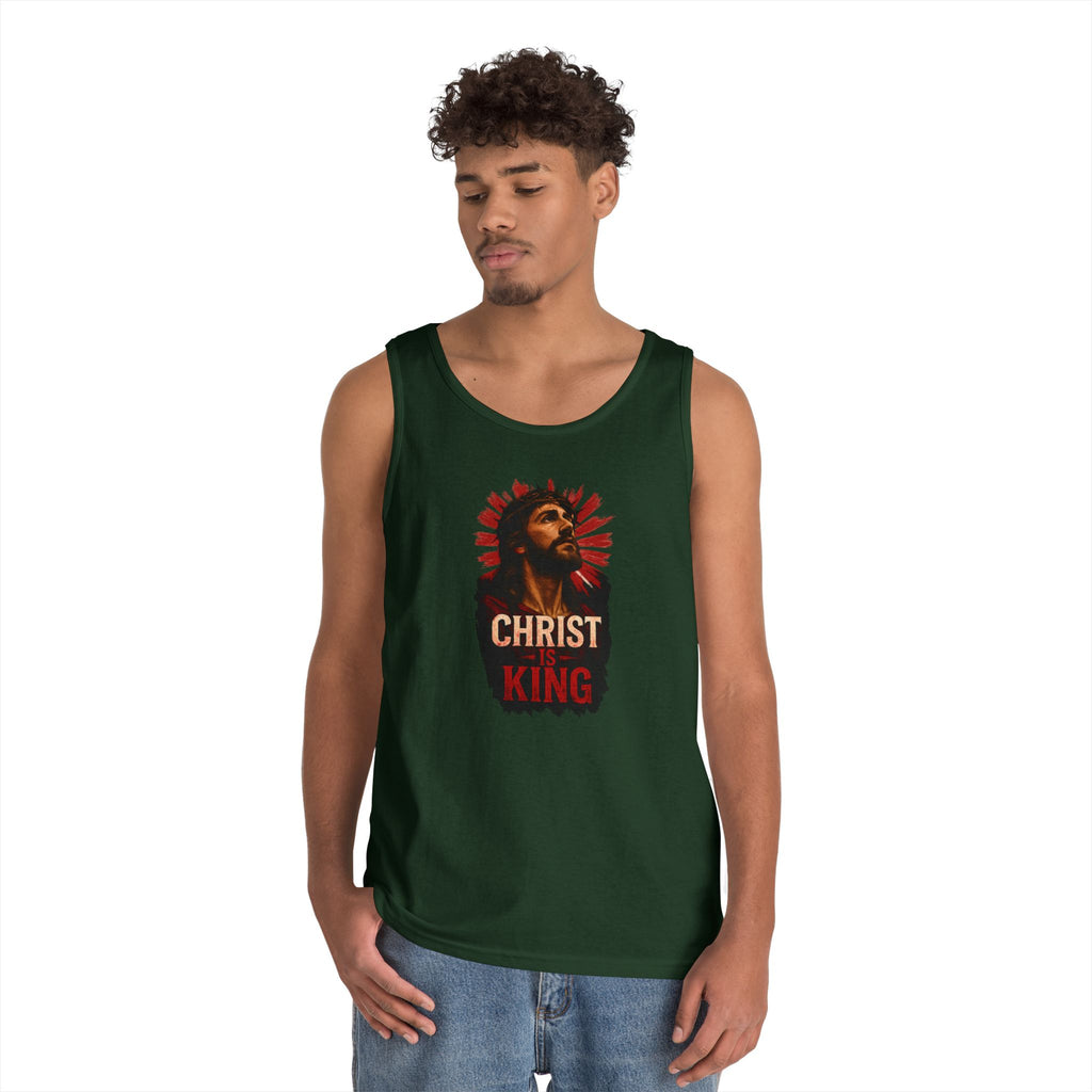 Christ is King Heavy Cotton Tank Top