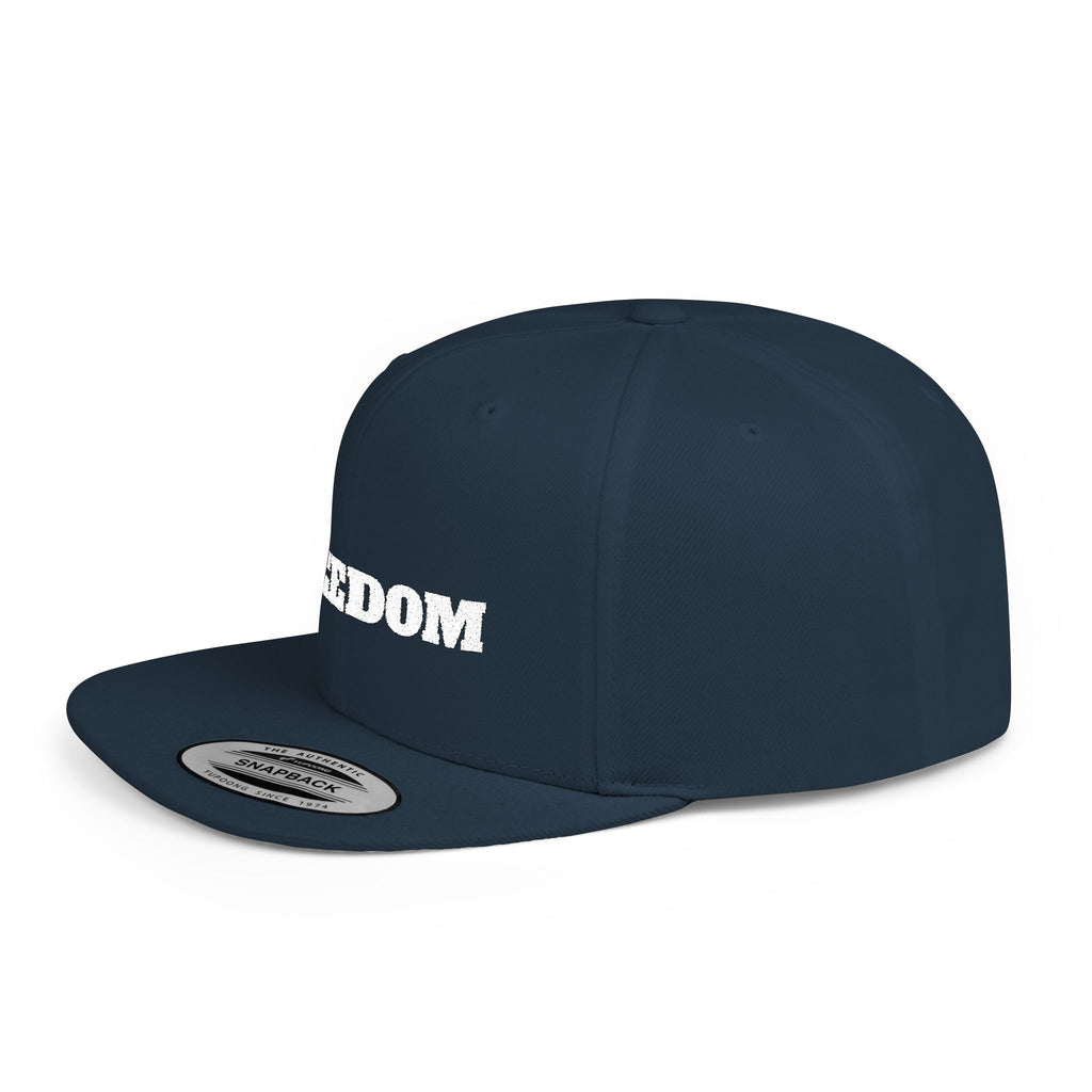 Freedom Flat Bill Snapback Cap, Freedom Adjustable Hat