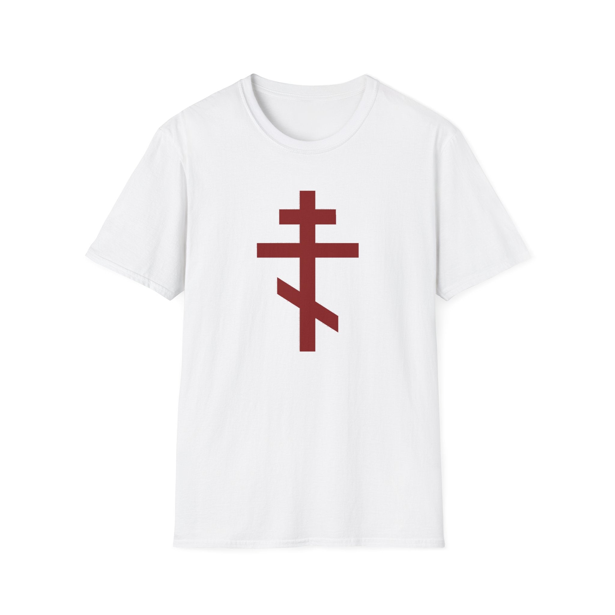 Crucifix Red Unisex Cotton Softstyle T-Shirt