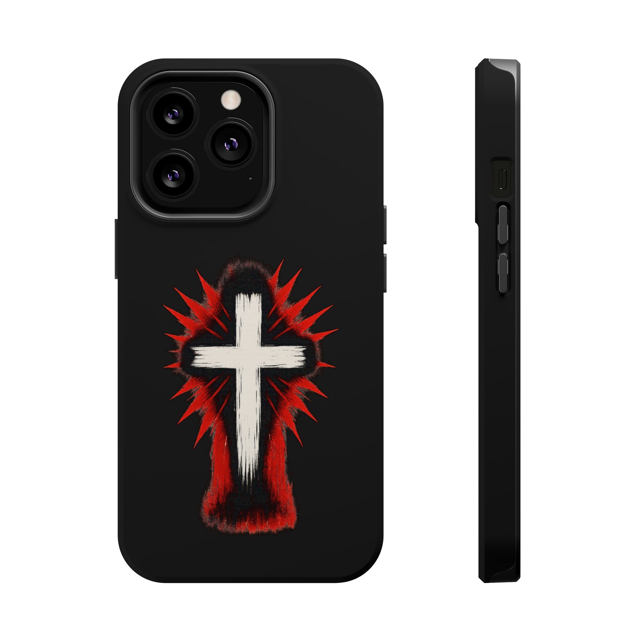 Crucifix Magnetic Impact Resistant Phone Case