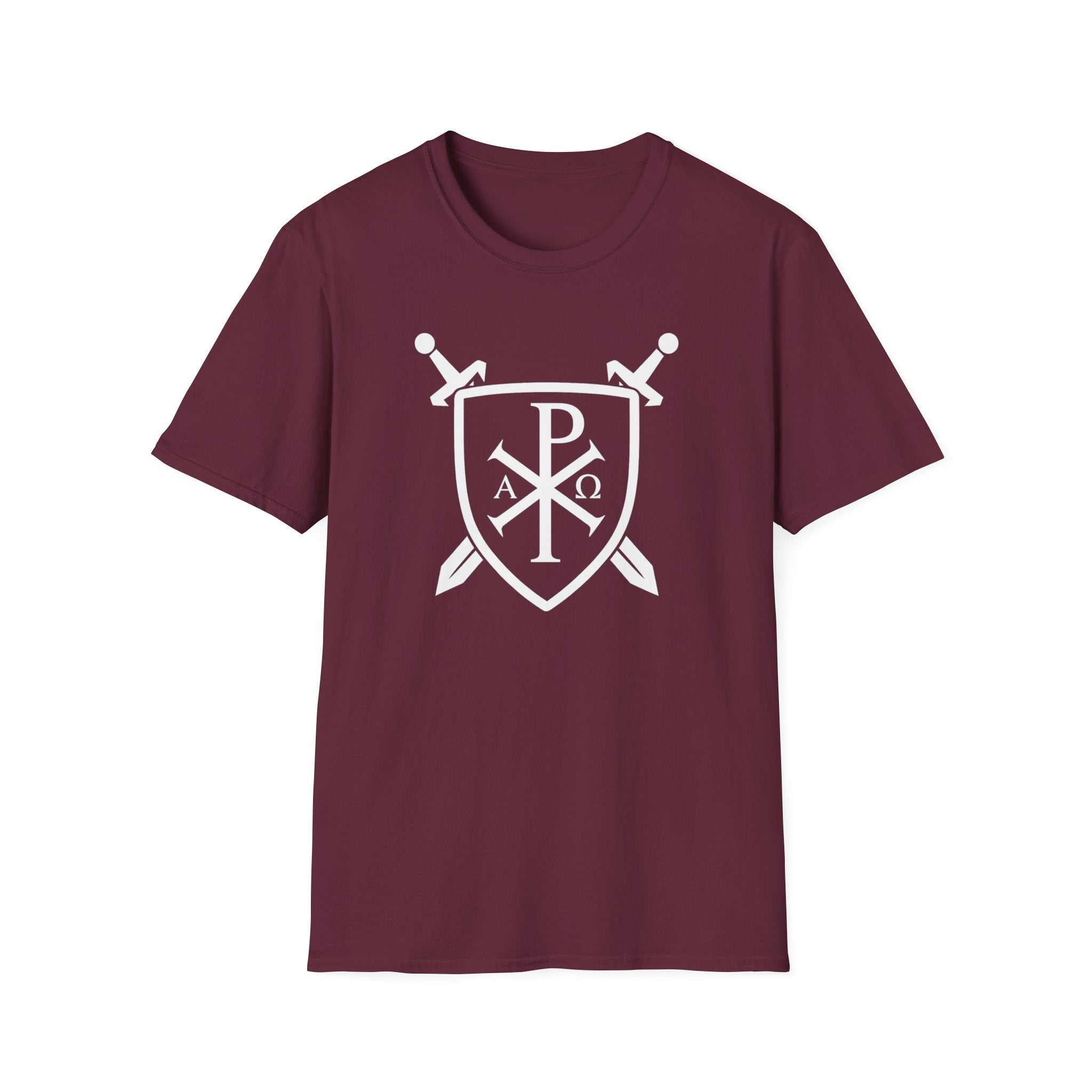 Unique Pi Chi Rho Crest Shield White Design Softstyle T-Shirt