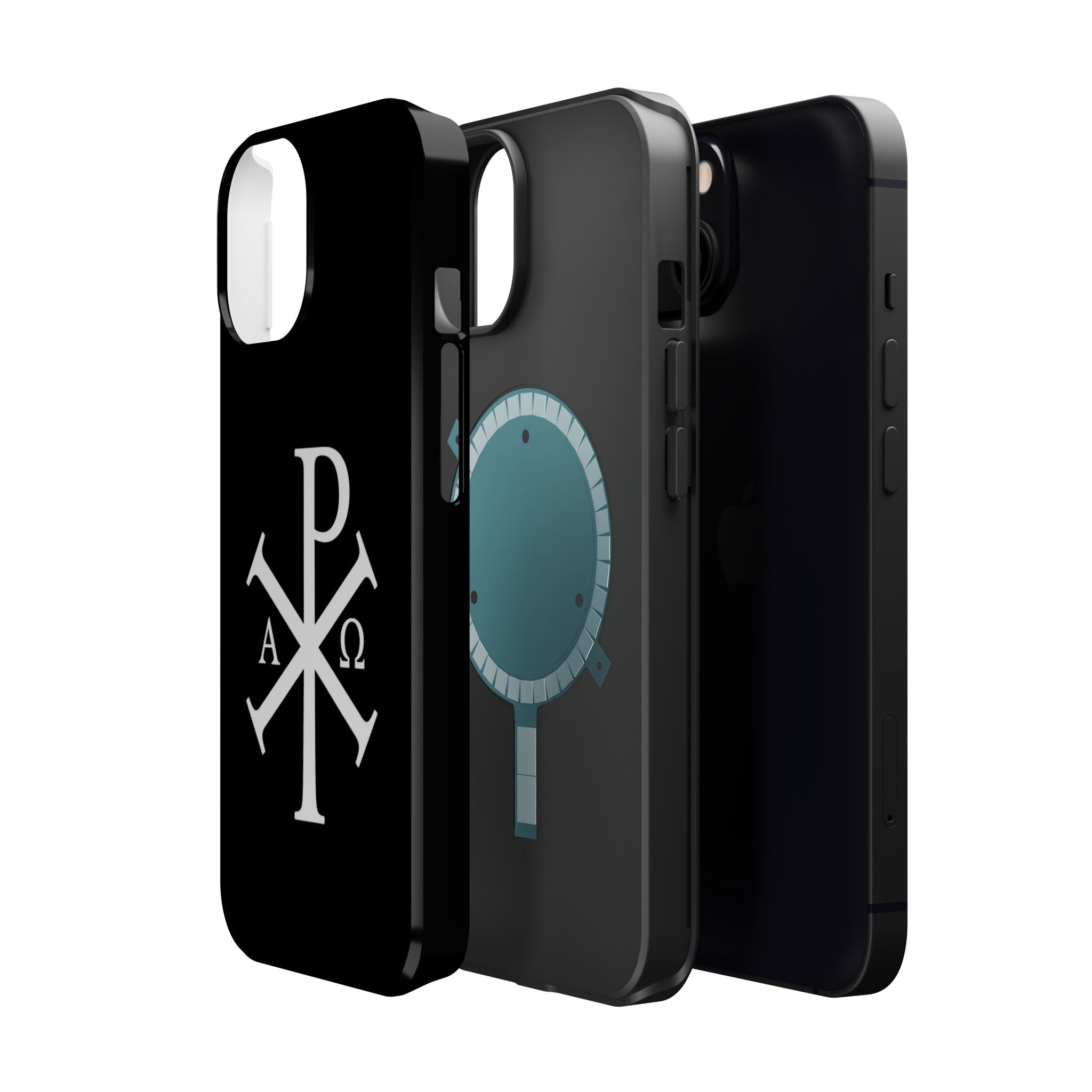 Pi Chi Rho White Design Magnetic Impact-Resistant Cases