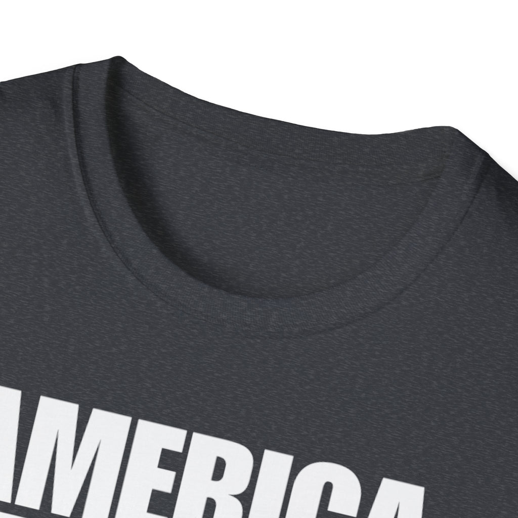 America First American Flag Softstyle Cotton Shirt T-Shirt