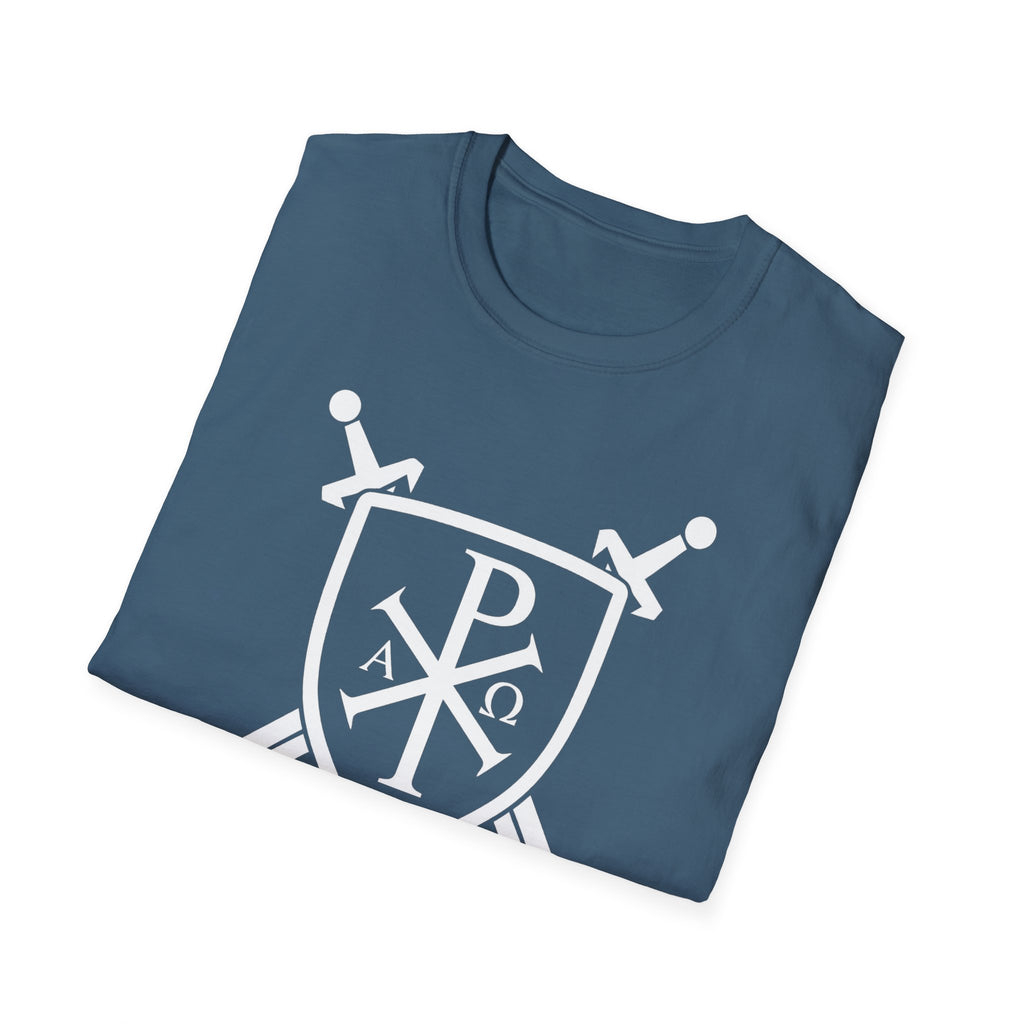 Unique Pi Chi Rho Crest Shield White Design Softstyle T-Shirt