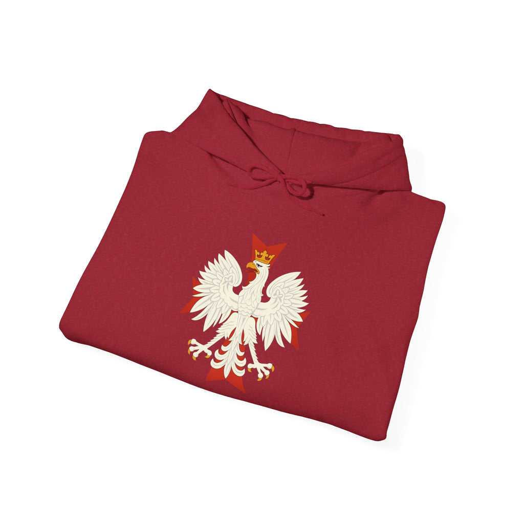 Polish Eagle Cross Pull Over Hoodie Sweatshirt
