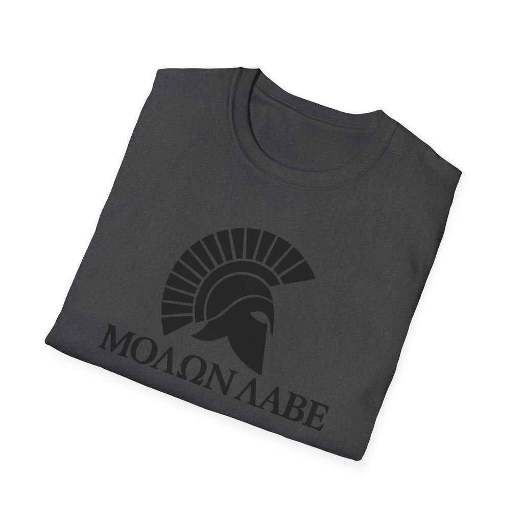 Molon Labe "Come and Take It!" in Greek Black Design Softstyle Cotton T-Shirt Softstyle Cotton T-Shirt