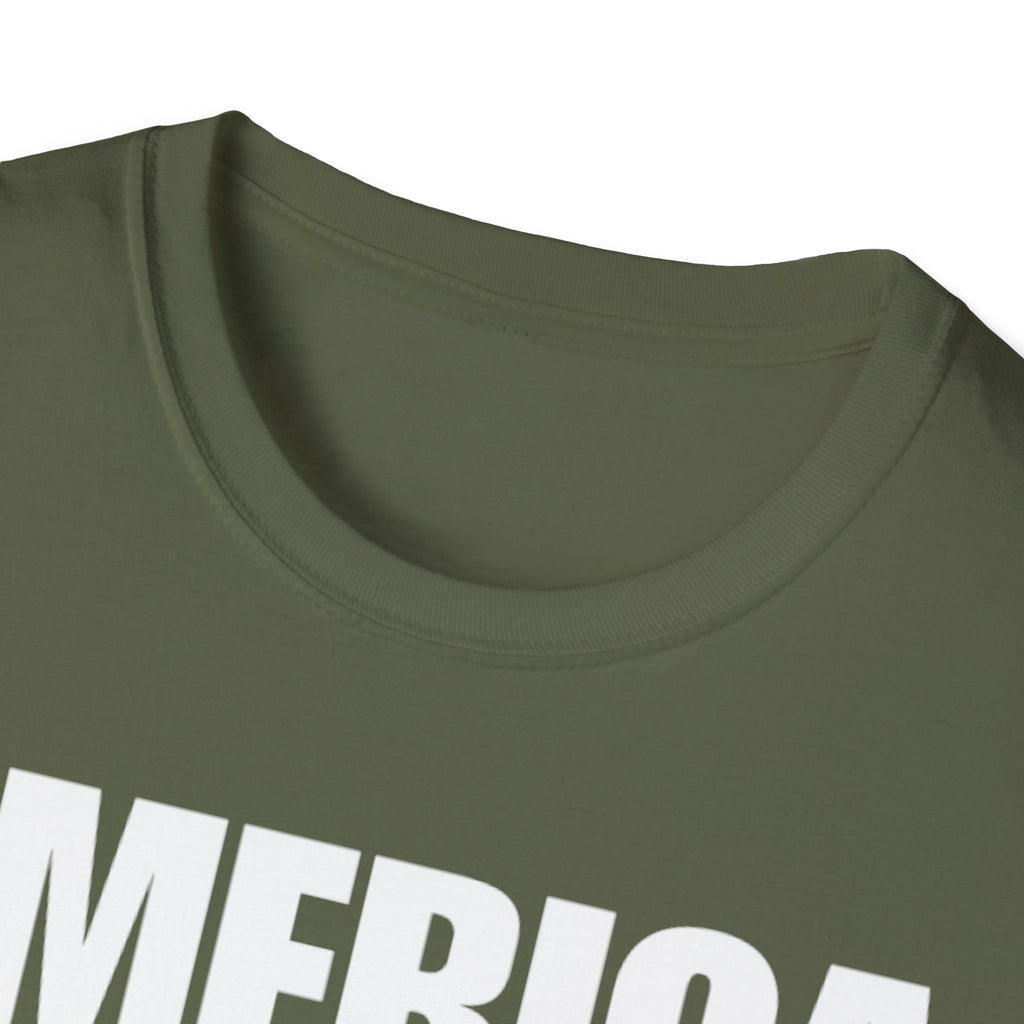 America First (Text Only) Unisex Softstyle T-Shirt