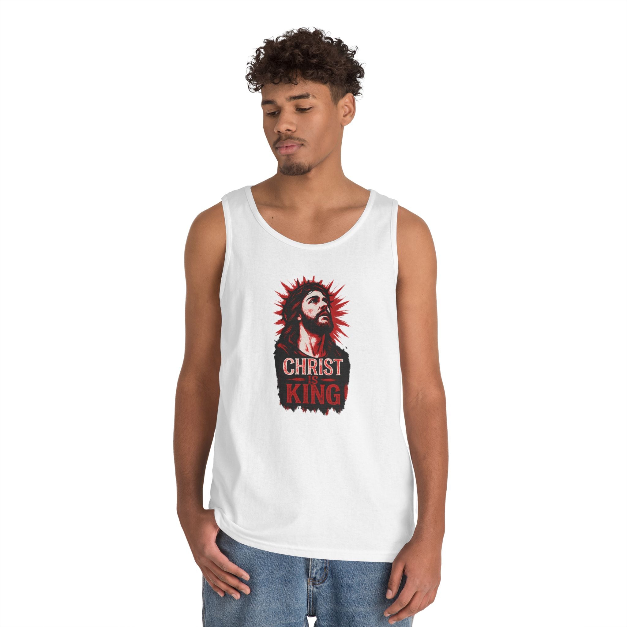 Christ is King Unisex Heavy Cotton Tank Top