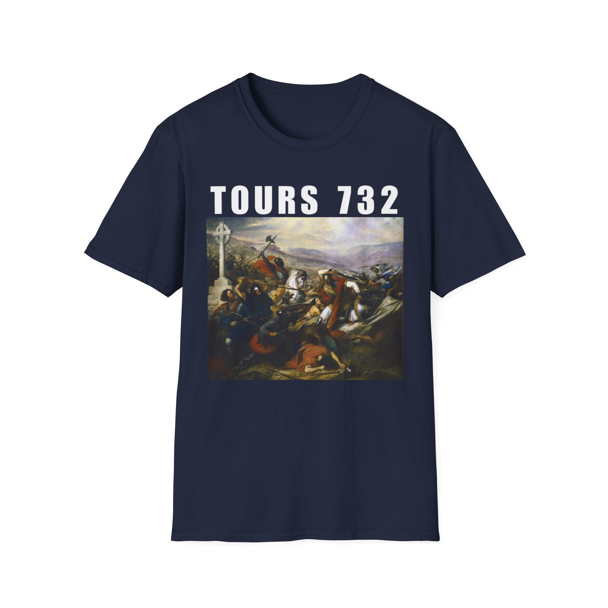Battle of Tours 732 T-Shirt, Battle of Tours Charles De Steuben Painting Shirt, Crusader Art Shirt