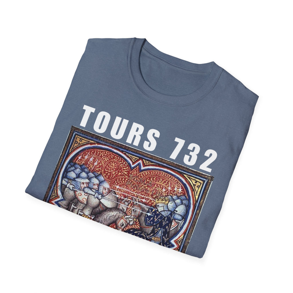 Battle of Tours 732 Graphic Unisex T-Shirt, Medieval Painting Tee