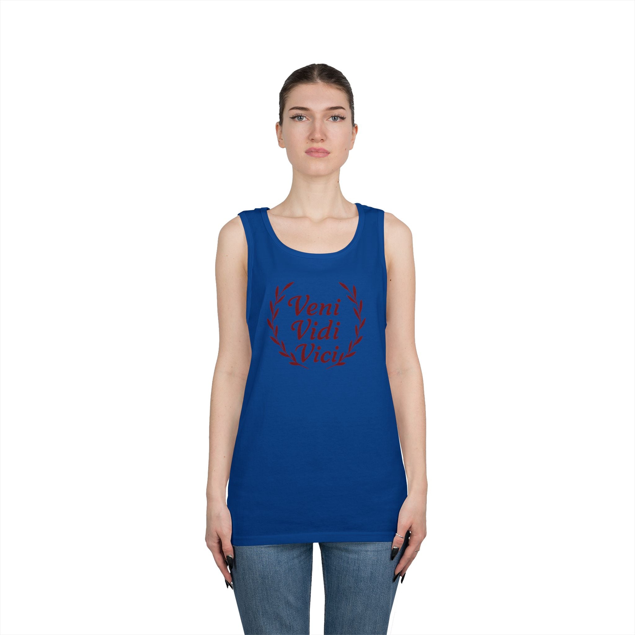 Veni Vidi Vici Red Design Unisex Heavy Cotton Tank Top