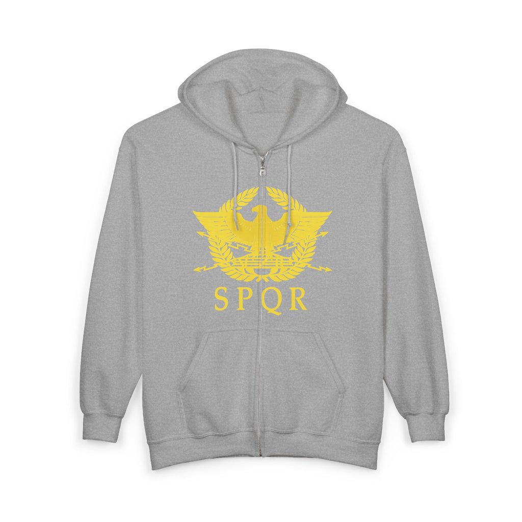 Roman Eagle SPQR Zip Up Hoodie Sweatshirt
