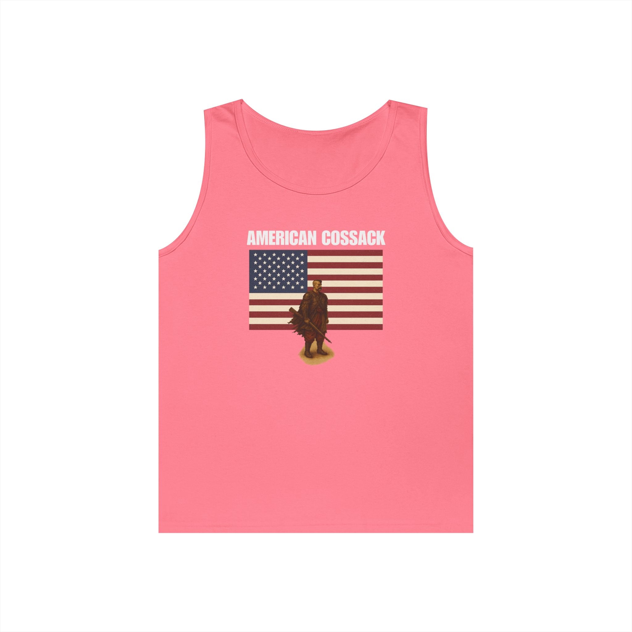 Patriotic American Cossack Heavy Cotton Tank Top