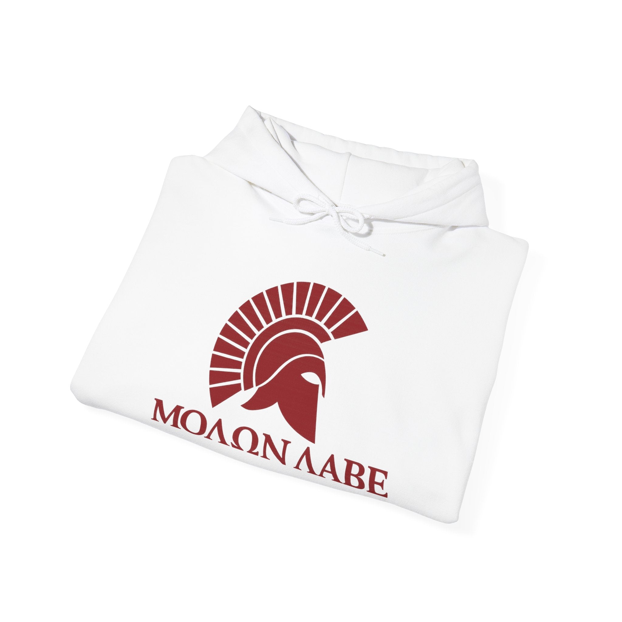 Molon Labe "Come and Take It!" in Greek Red Design Pull Over Hooded Sweatshirt