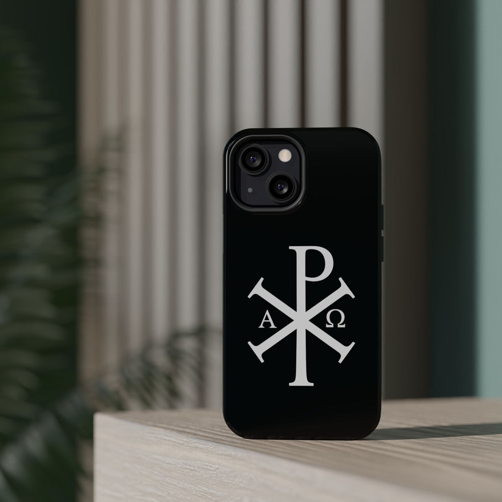 Pi Chi Rho White Design Magnetic Impact-Resistant Cases