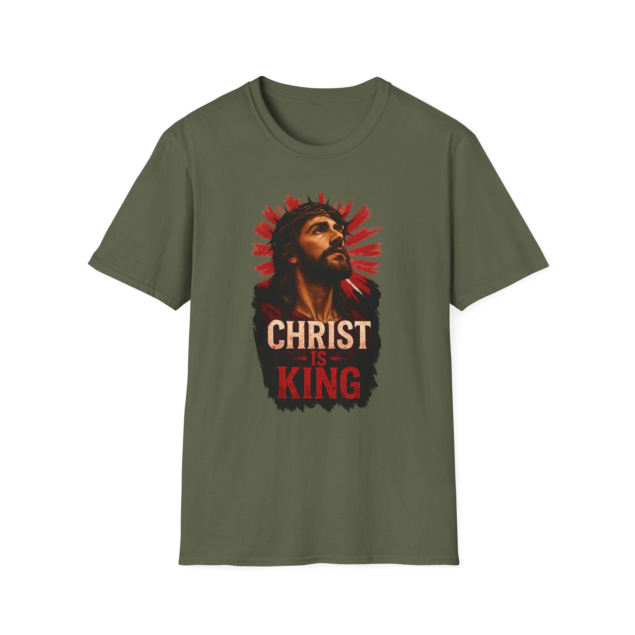 Christ is King Unisex Softstyle T-Shirt Alt Design