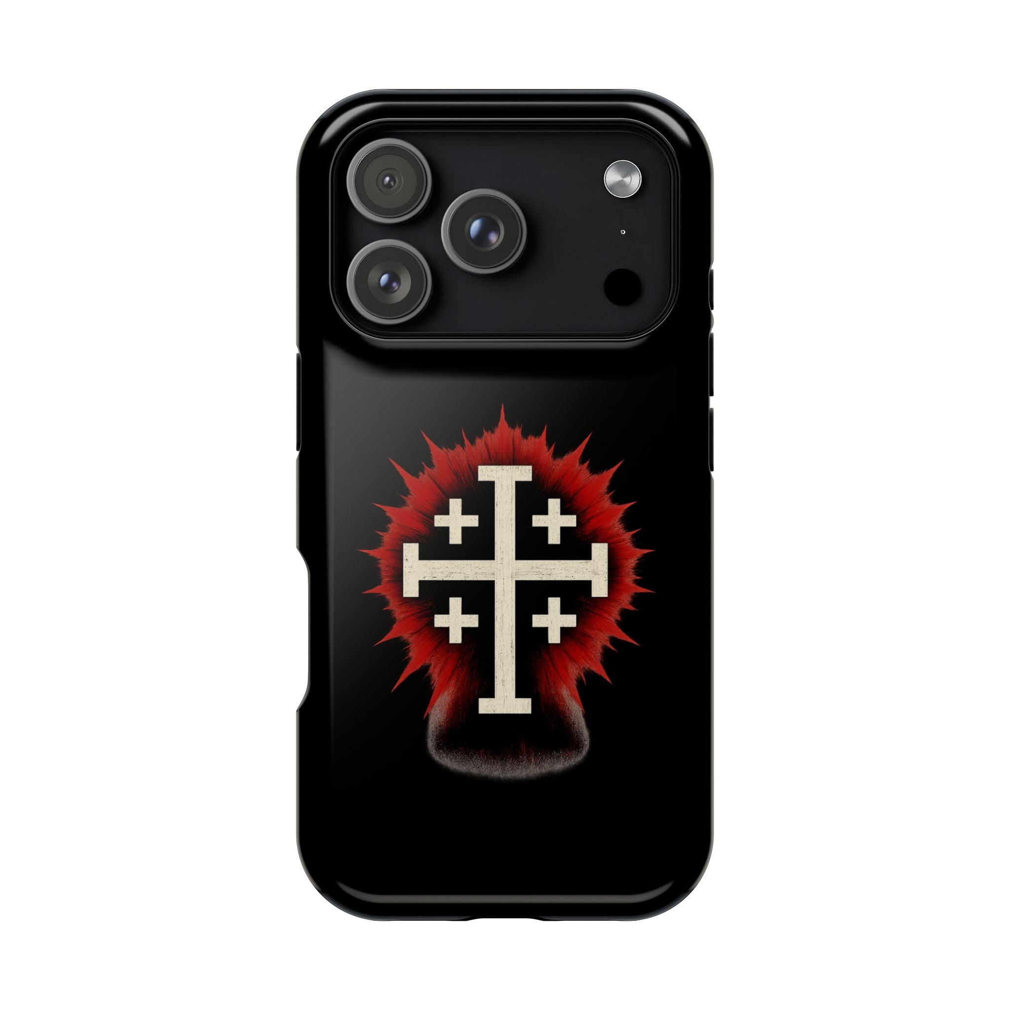 Cross Graphic Impact-Resistant Magnetic Phone Case