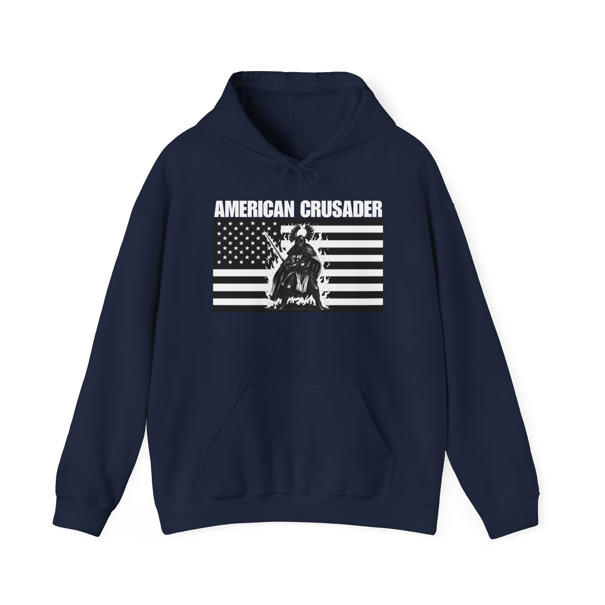 American Crusader Graphic Alt Design Pull Over Hoodie Sweatshirt