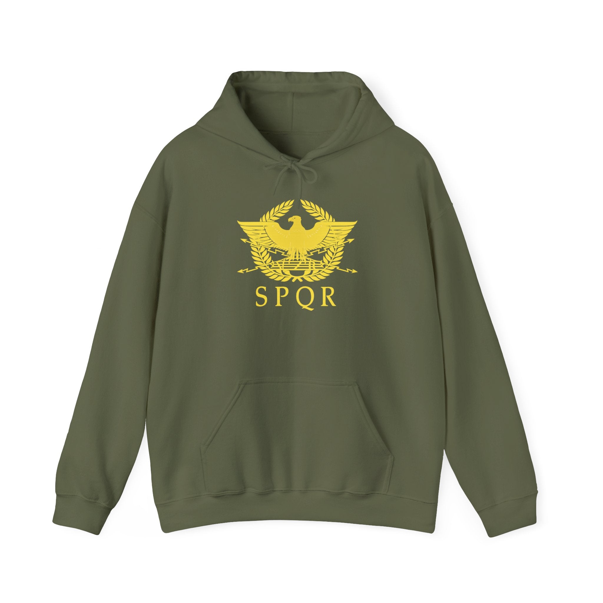 Roman SPQR Eagle Graphic Pull Over Hoodie Sweatshirt