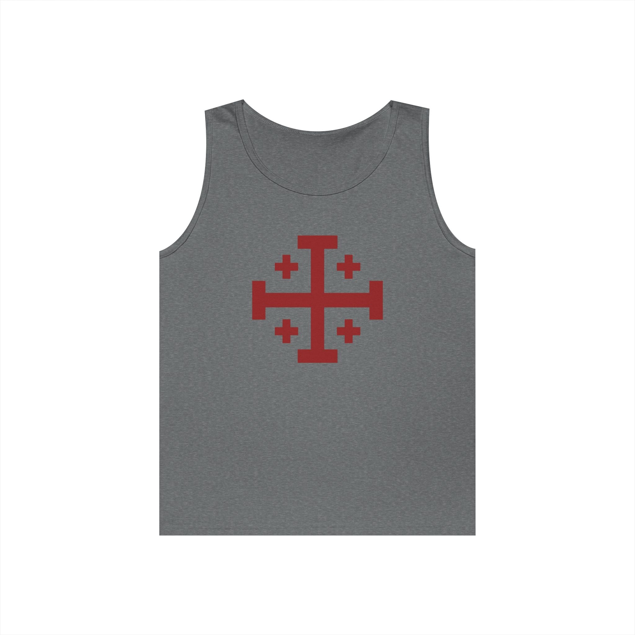 Cross of Jerusalem Red Unisex Heavy Cotton Tank Top