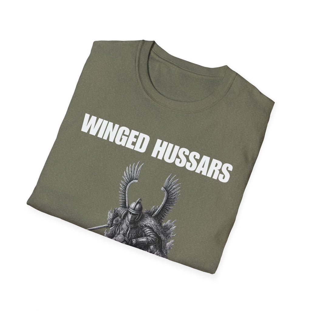 Winged Hussar White Design Softstyle Cotton T-Shirt