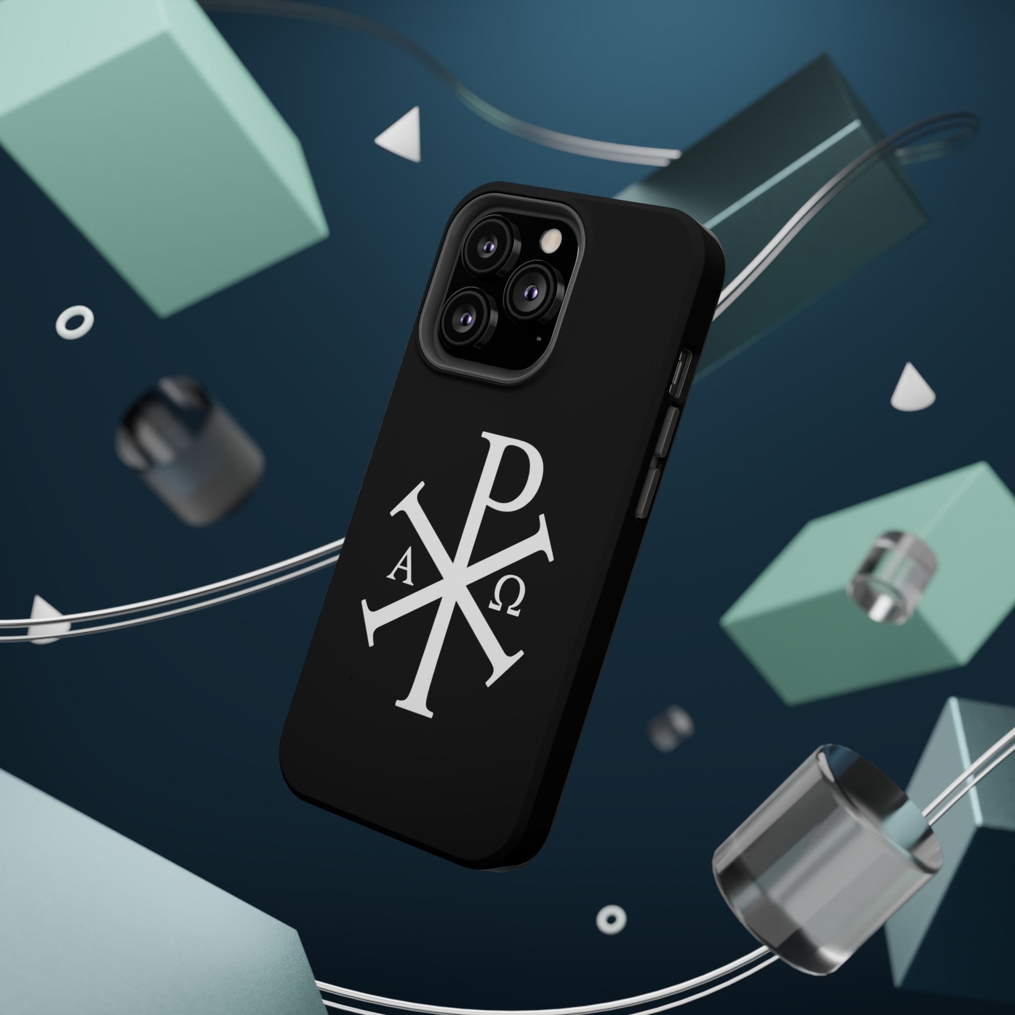 Pi Chi Rho White Design Magnetic Impact-Resistant Cases