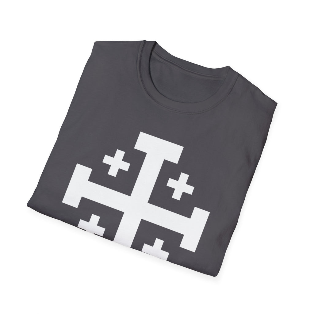 Cross of Jerusalem White Design Softstyle T-Shirt