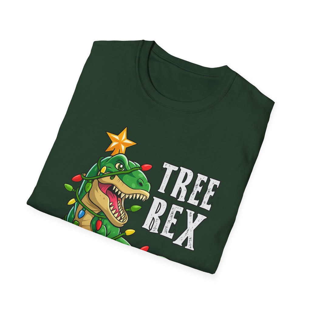 Christmas Tree Rex T-Shirt | Funny Dinosaur Holiday Tee | Festive Graphic Shirt