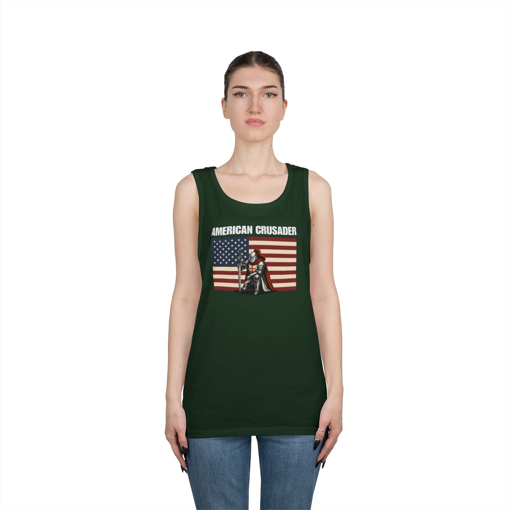 American Crusader Alt Color Design Heavy Cotton Tank Top