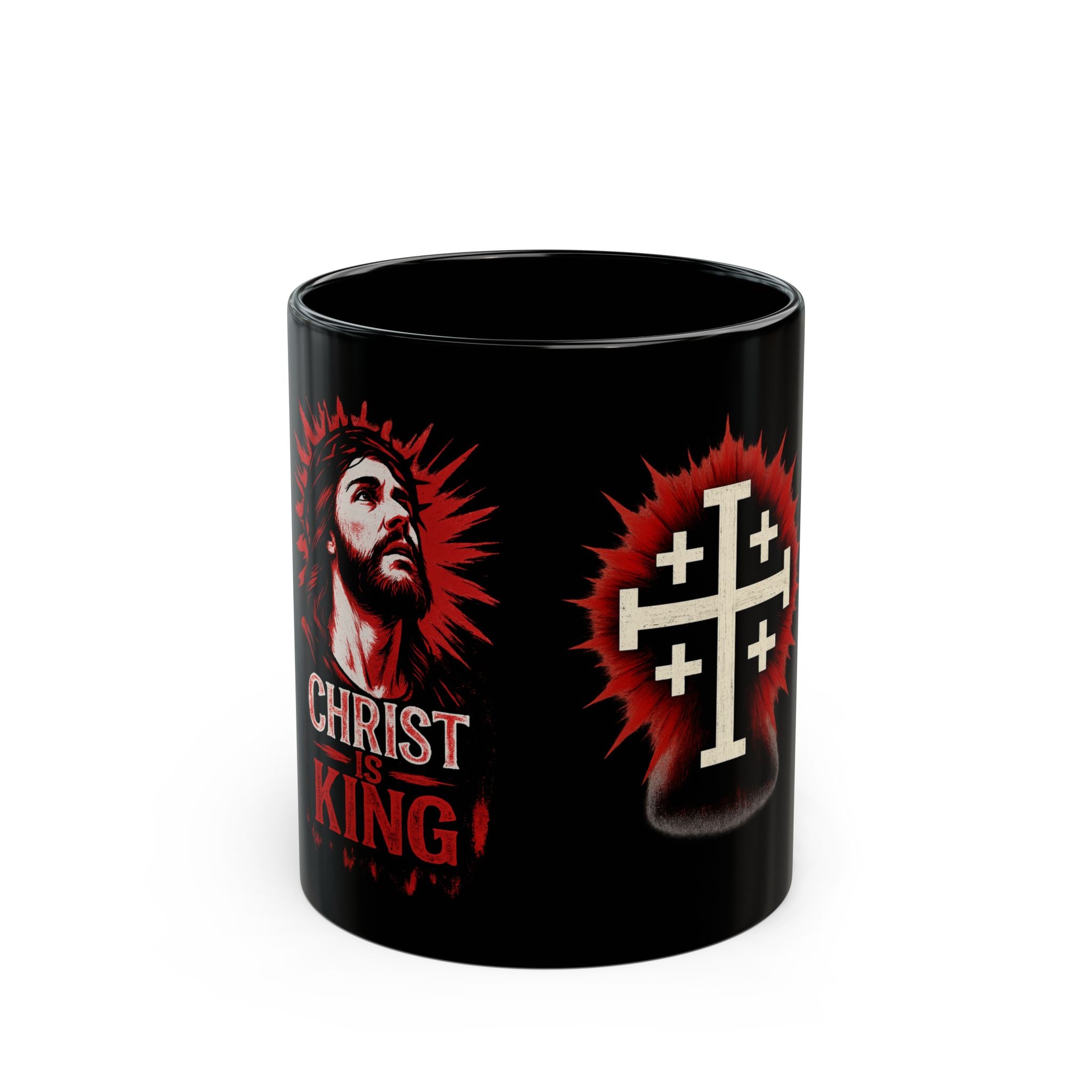 Christ is King Black Mug