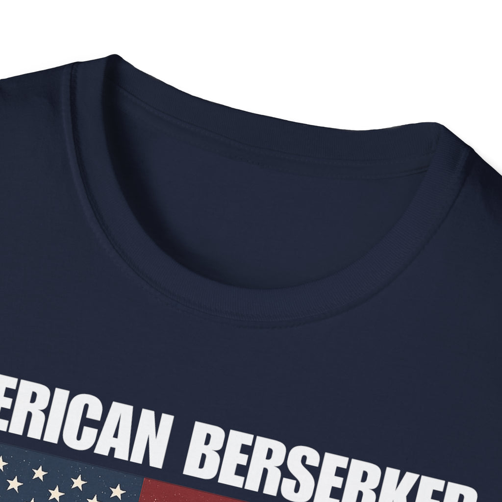 Bold American Berserker Graphic Softstyle Cotton T-Shirt