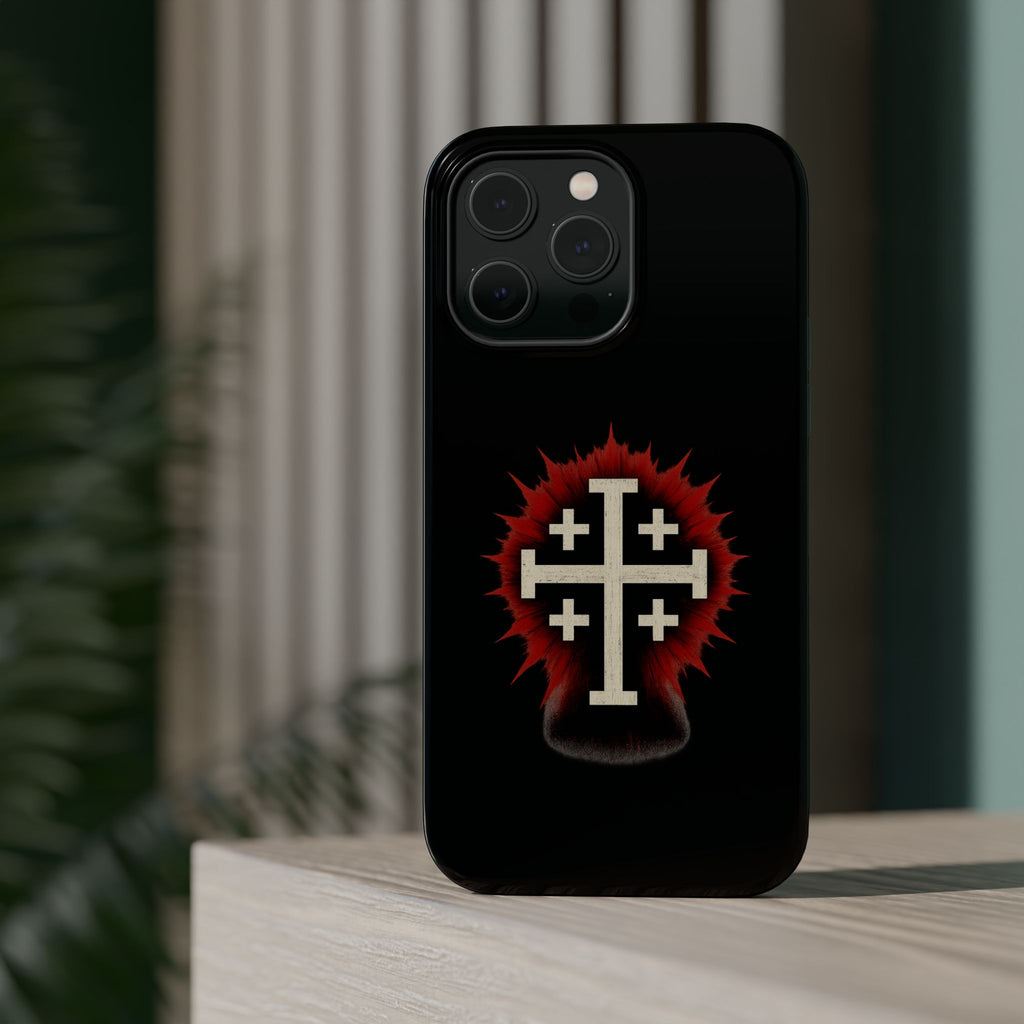 Cross Graphic Impact-Resistant Magnetic Phone Case