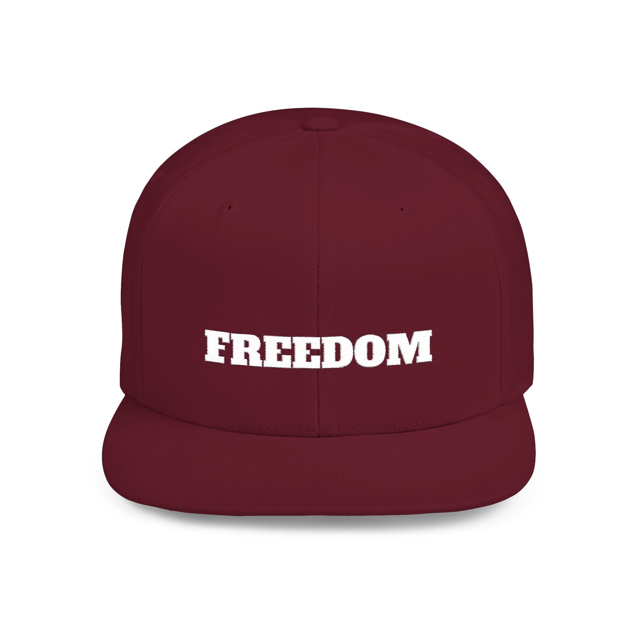 Freedom Flat Bill Snapback Cap, Freedom Adjustable Hat