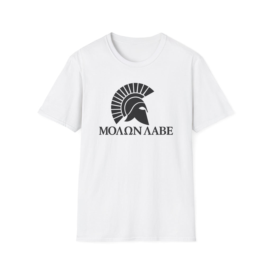 Molon Labe "Come and Take It!" in Greek Black Design Softstyle Cotton T-Shirt Softstyle Cotton T-Shirt