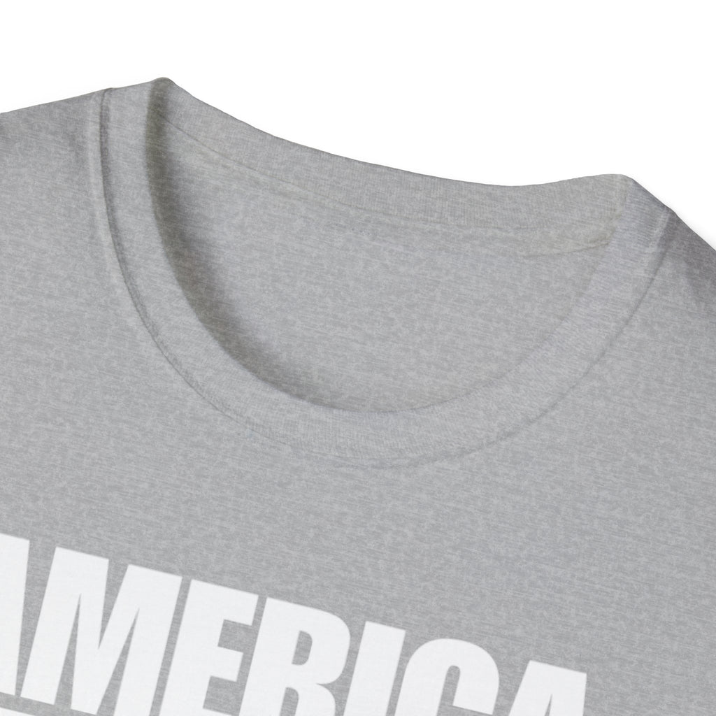 America First American Flag Softstyle Cotton Shirt T-Shirt