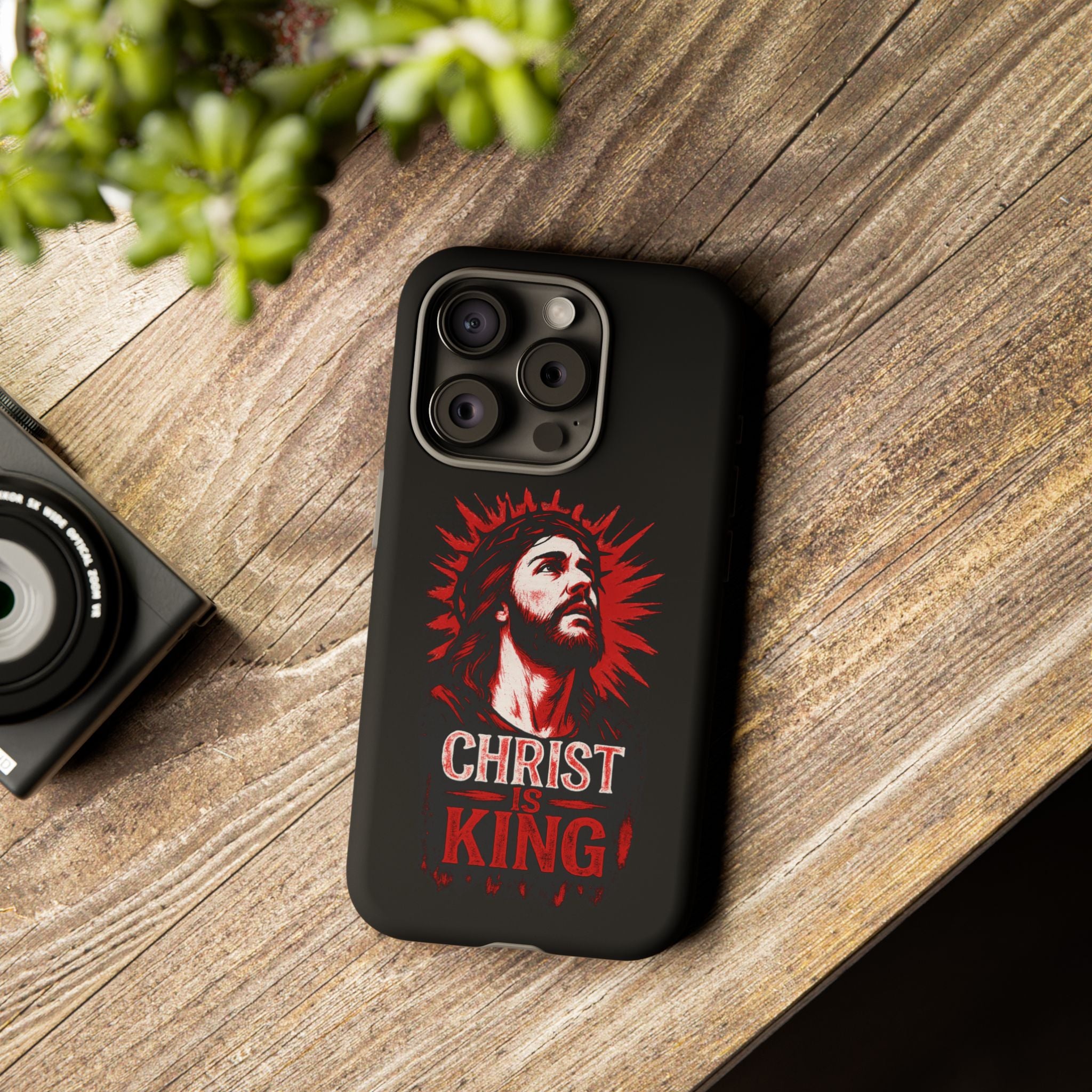 Christ is King Phone Case, Tough Phone Cover for Christian Faith