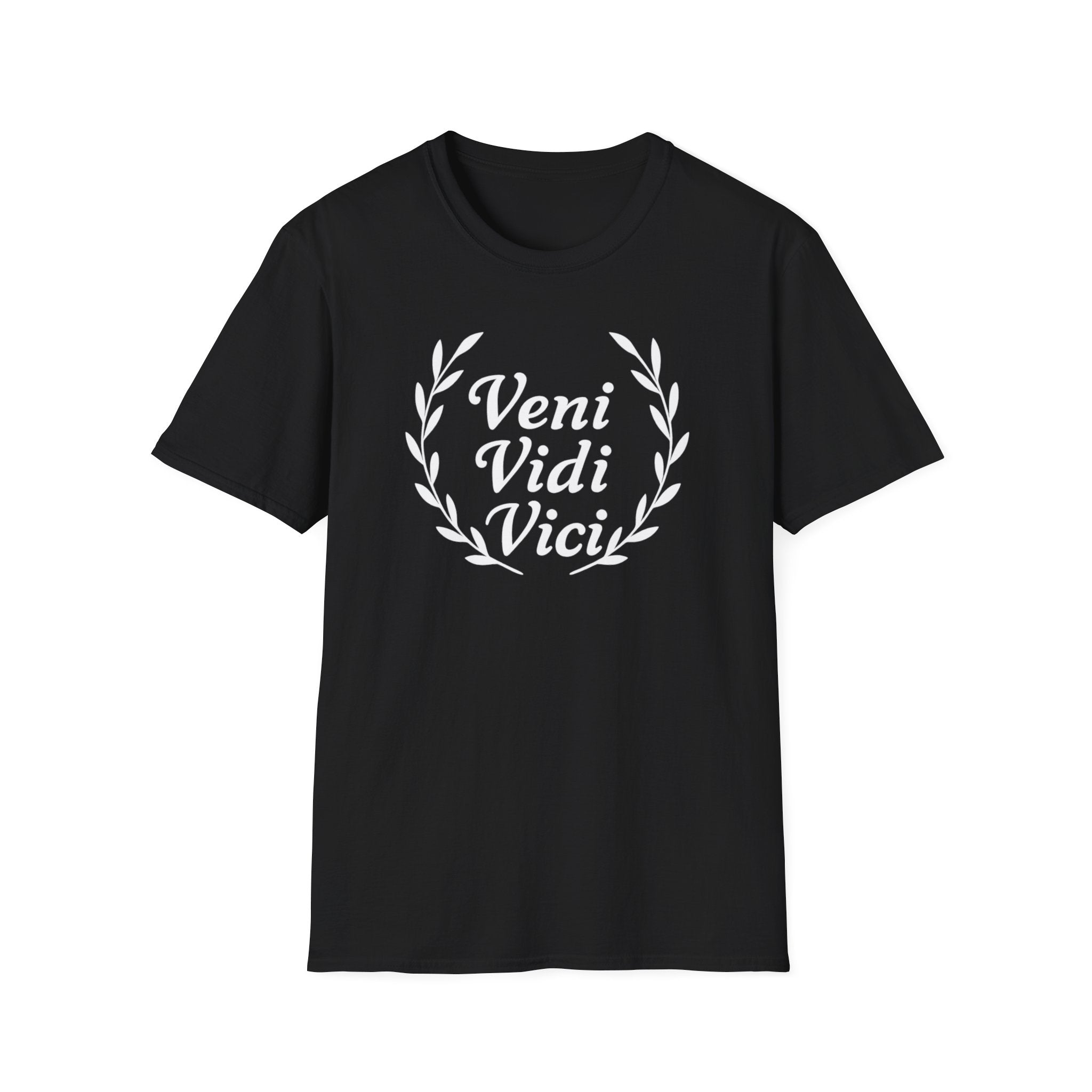 Veni Vidi Vici White Text Unisex  Softstyle T-Shirt