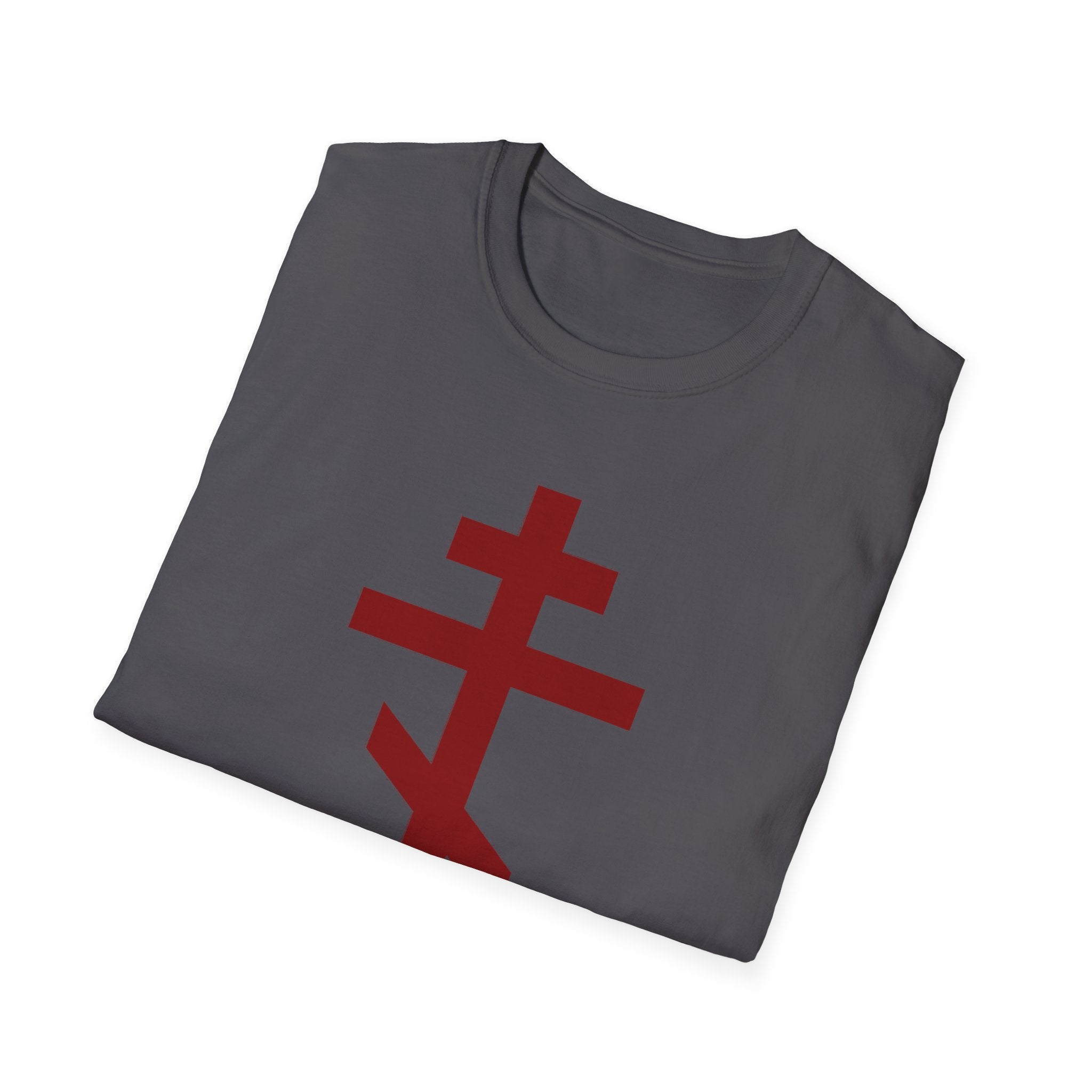 Crucifix Red Unisex Cotton Softstyle T-Shirt