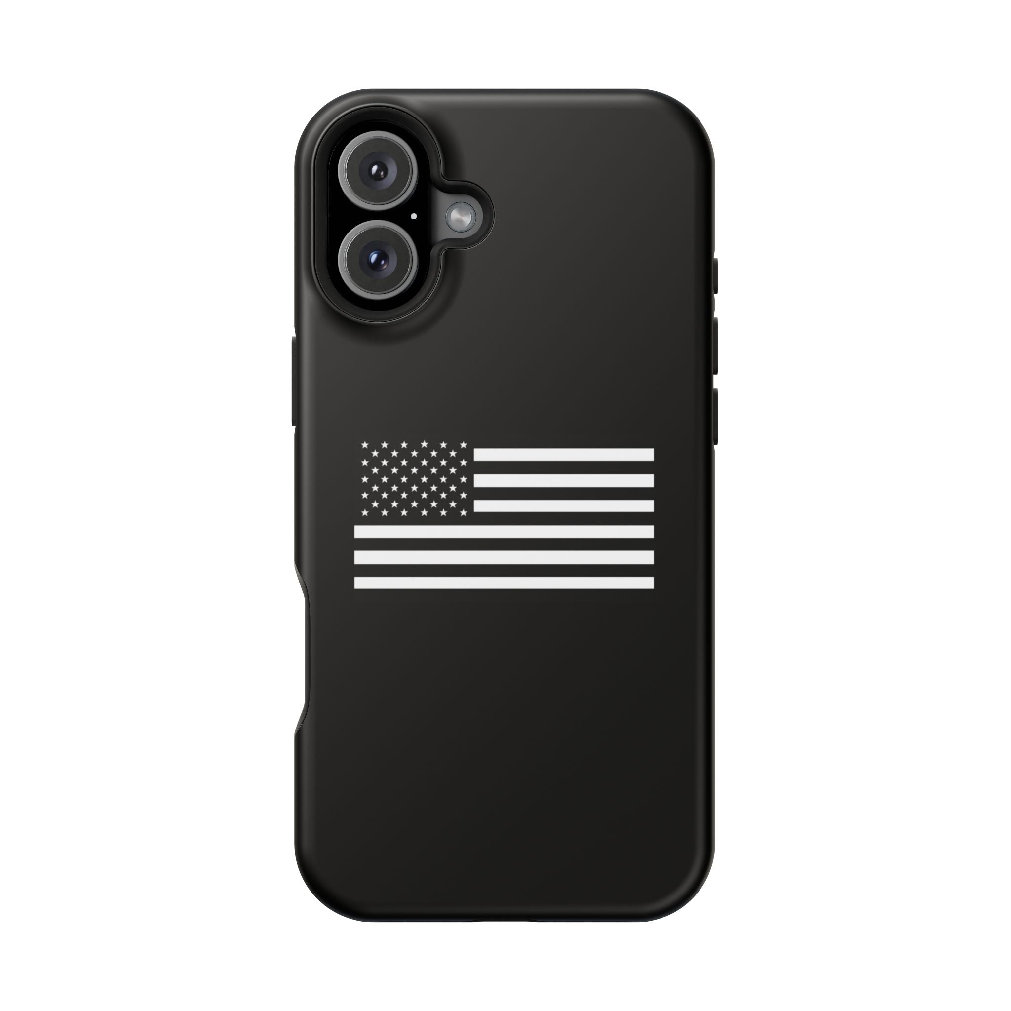Black and White American Flag Magnetic Impact-Resistant Cases