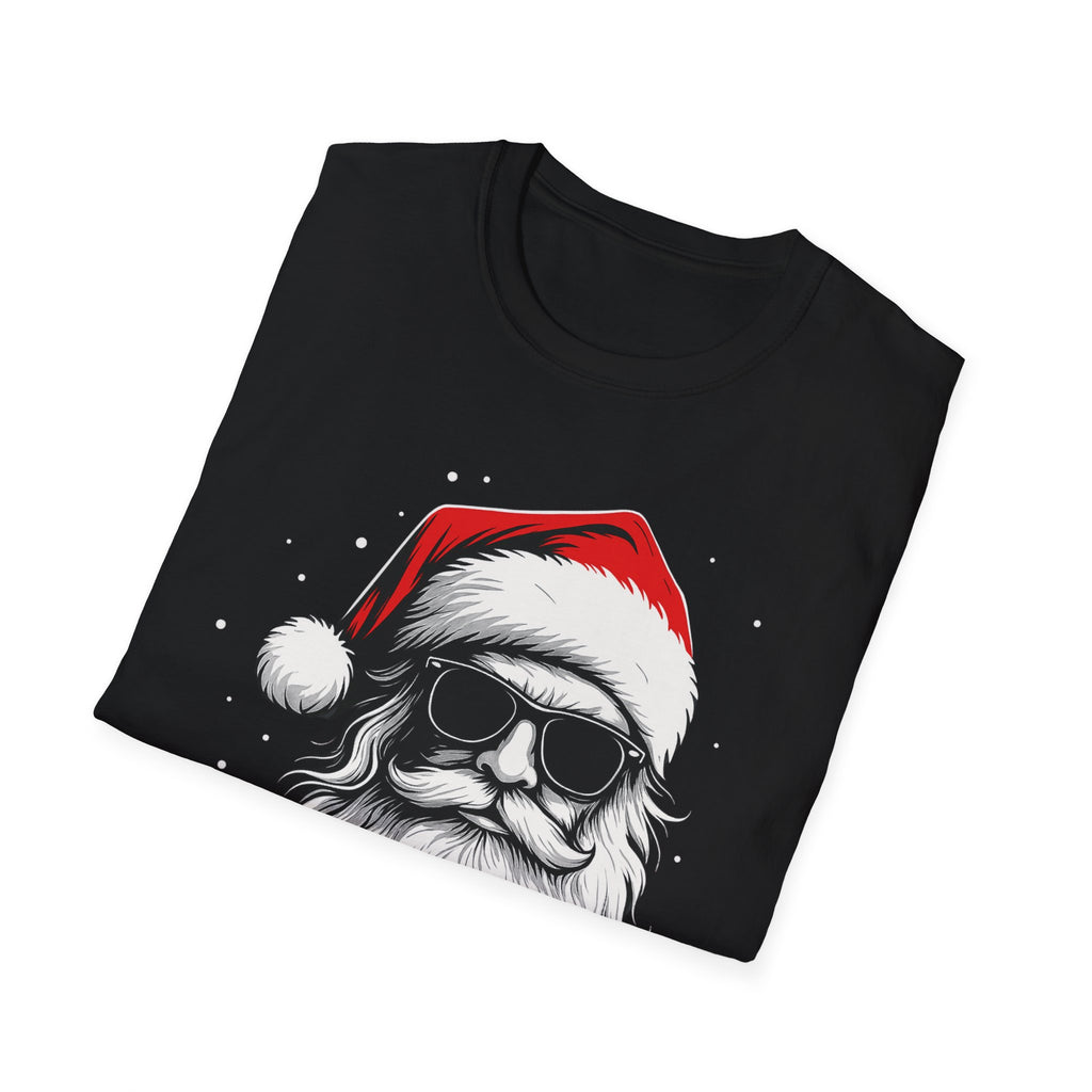 Santa with Sunglasses T-Shirt | Funny Christmas Tee | Cool Holiday Shirt