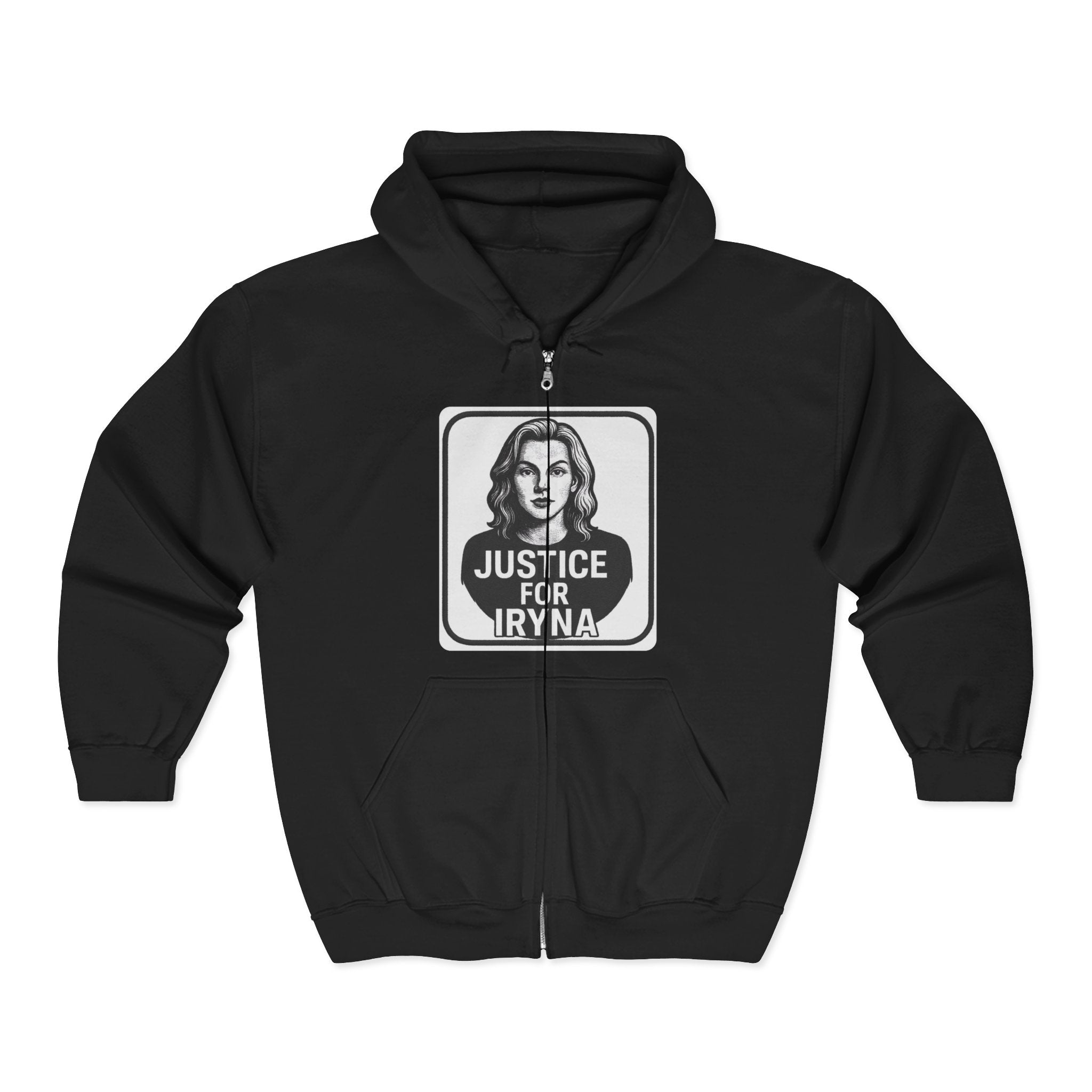 Justice for Iryna Zip-Up Hoodie, Justice for Iryna Zip-Up Sweatshirt