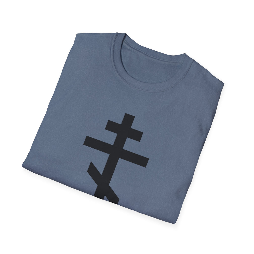 Crucifix Black Unisex Cotton Softstyle T-Shirt