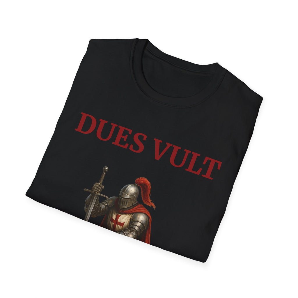 Inspirational Dues Vult Crusader T-Shirt for Knights