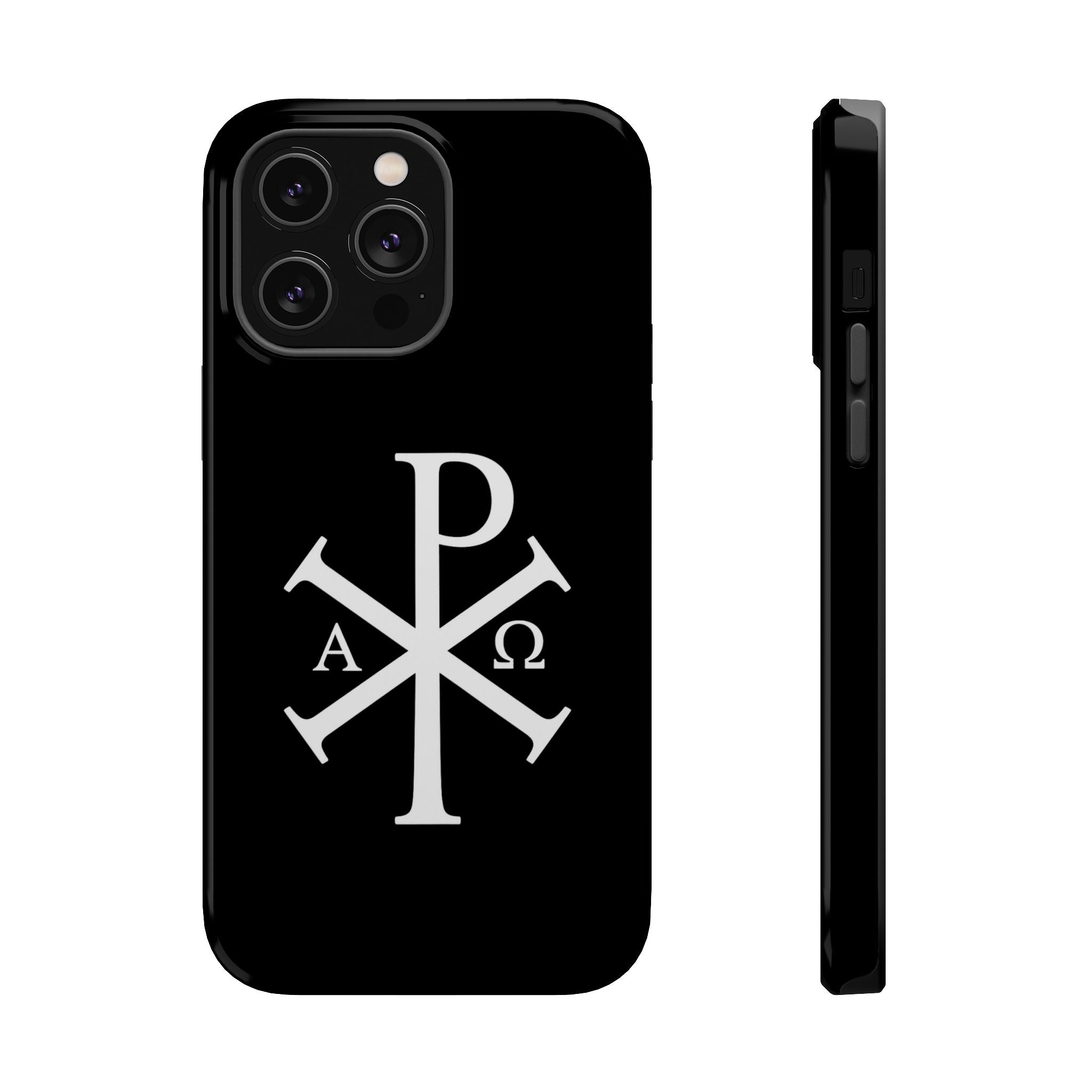 Pi Chi Rho White Design Magnetic Impact-Resistant Cases