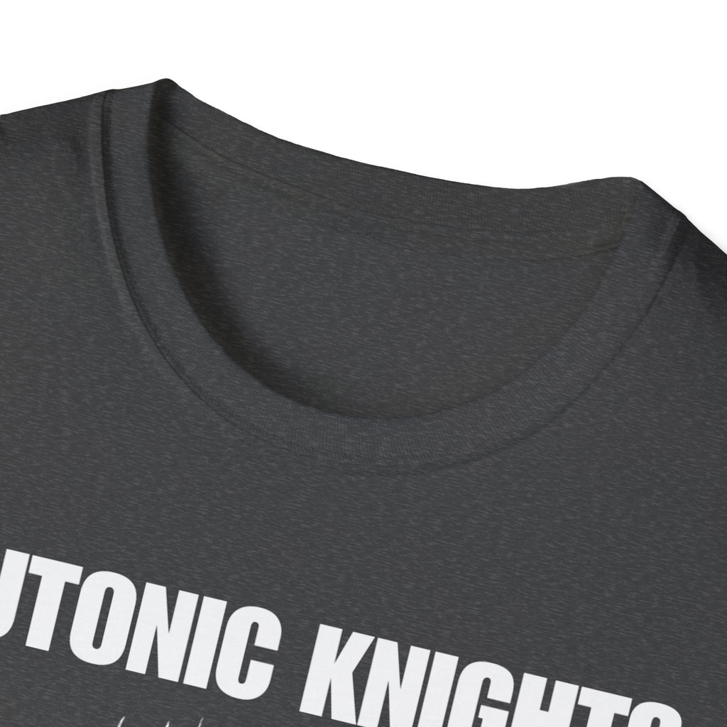 Teutonic Knights Front and Back White Teutonic Cross Graphic Softstyle Cotton Shirt T-Shirt