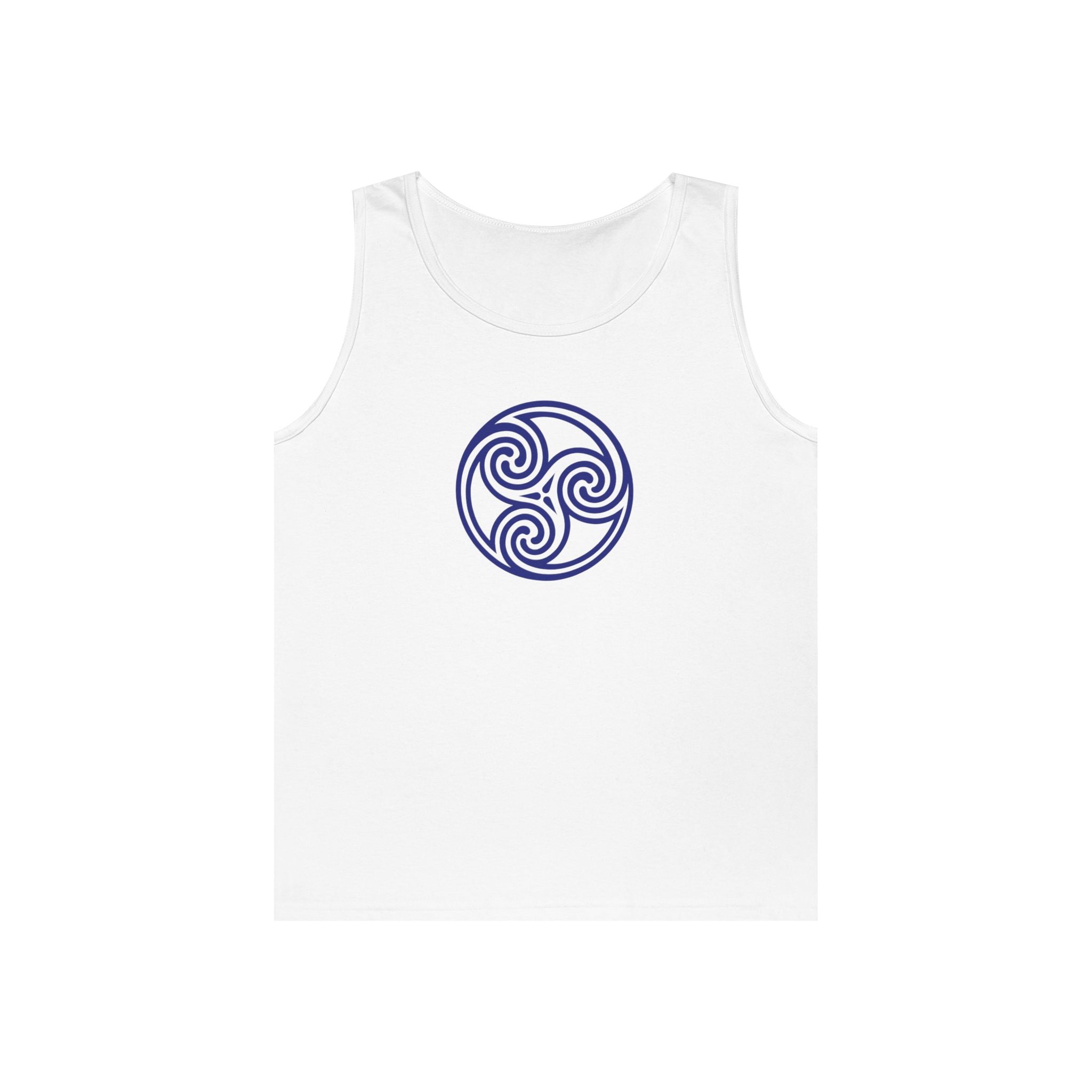 Celtic Spiral Triskele Symbol Blue Unisex Tank Top