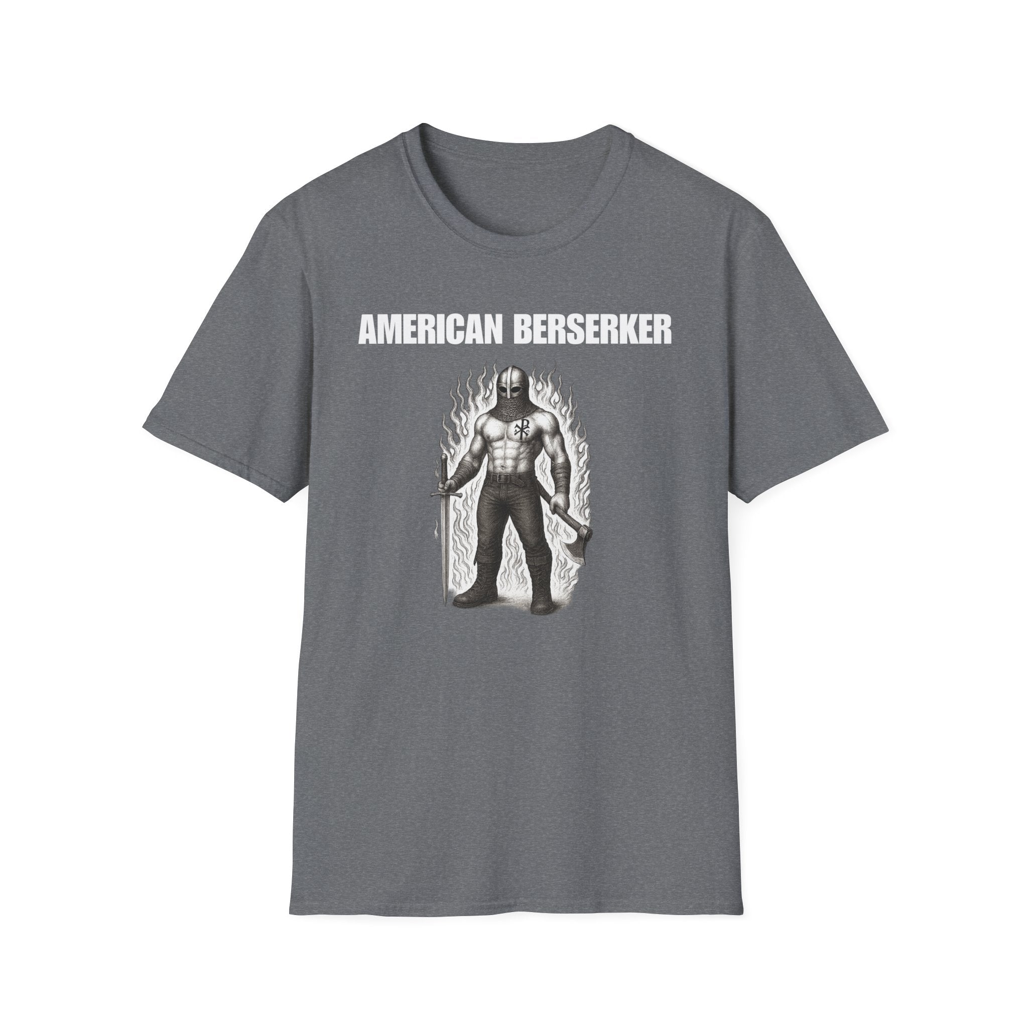 American Berserker Alt Design Graphic Softstyle Cotton T-Shirt